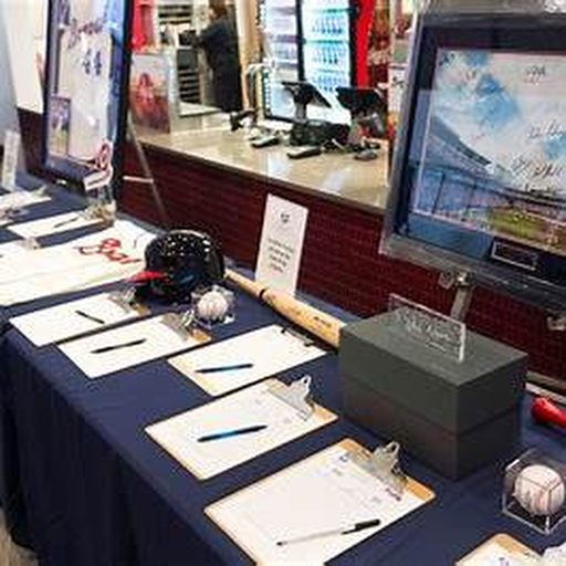 Foundation auction display table.