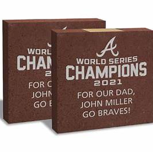 Atlanta Braves Foundation legacy brick program example.