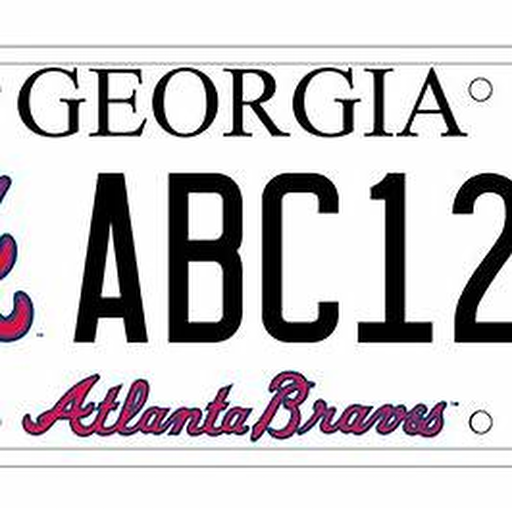 Atlanta Braves specialty license plate.