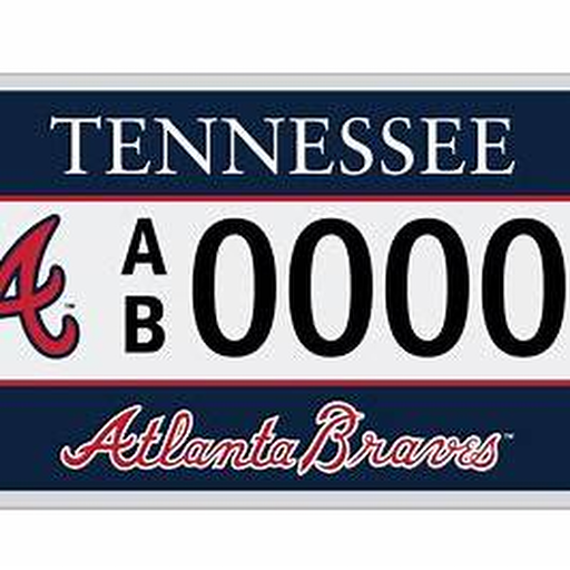 Atlanta Braves specialty license plate.